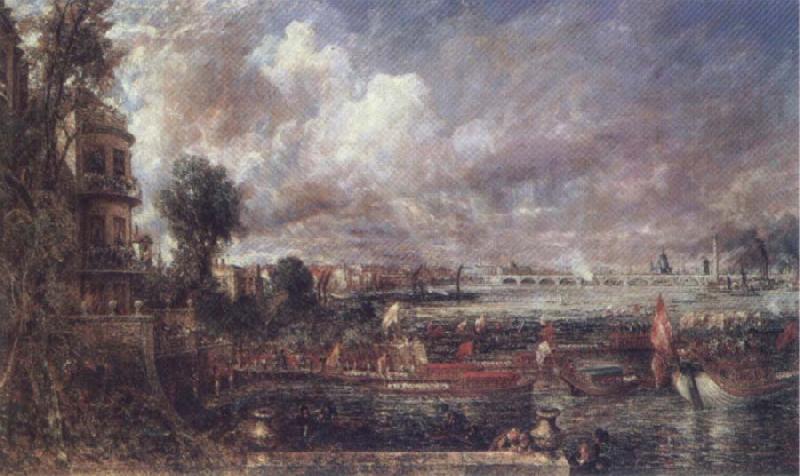 John Constable The Opening of Wateloo Bridge Sweden oil painting art